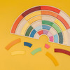 Building Rainbows is an open-ended puzzle at its finest- you chose where the pieces go! Develops problem solving, colour recognition and fine motor skills.
