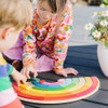 Building Rainbows is an open-ended puzzle at its finest- you chose where the pieces go! Develops problem solving, colour recognition and fine motor skills.