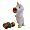 Ready, aim, squeeze POP! Squeeze your Squeeze Popper - Unicorn to shoot a soft foam ball up to 20 feet. The harder you press the faster & the further it shoots!