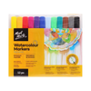 Add water & watch them flow! Mont Marte - Watercolour Markers Tri Grip 12 Pack can be used for regular drawings or mixed with water to create a range of effects