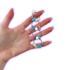 Dinky Things Fidgets - Fiddle Links is an eye-catching fidget toy of four rings, adorned with a kaleidoscope of colourful beads that twist & twirl as you fidget