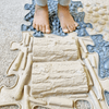 Muffik Natural Sensory Playmat Set supports the development of motor skills and imagination, helps prevent flat feet as well as provides a beautiful tactile sensory experience.