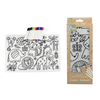 Perfect for portable entertainment, this Reusable Silicone Drawing Mat - Jungle Animals keeps kids engaged during travel, restaurant visits, or quiet moments at home.