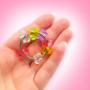 Dinky Things Fidgets - Crystal is a a sparkly gem fidget with textured transparent beads for visual and textural sensory input.