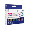 Shimmer without the mess. The EC Paint Sticks Metallic Set 6 deliver bold, opaque colour with a reflective sheen - no water, no brushes, no spills.