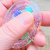 Handmade Sensory Stones - Rainbow Stars Worry Stone by Sensory Oasis for Kids. Smooth resin sensory stones with raised rainbow stars for tactile sensory input and pocket-sized calm.