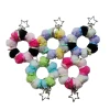 Meet the Dinky Things XL Fidgets - Fluffy Keychain, a soft tactile fidget with fluffy beads, colourful flower beads, a flexible wire centre and star keychain clip.