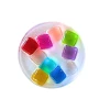 Handmade Sensory Stones - Rainbow Blocks Fidget by Sensory Oasis for Kids, featuring sparkly resin and colourful raised rainbow block details for tactile sensory fun.