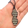 The Cosmic Metal Fidgets - Cetus Necklace Double is a wearable sensory necklace with smooth stainless steel beads and a flexible woven design for calming tactile input and everyday fidgeting.