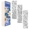 A collection of over 40 beautifully illustrated Flowers Colouring Bookmarks, perfect for mindful creativity, relaxation and adding a personal touch to every book.