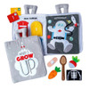 The Fabric Activity Book - When I Grow Up is an award-winning Montessori-inspired quiet book filled with interactive career-themed activities that build early learning skills