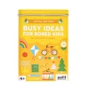 Beat boredom with 50 fun activity cards from Petit Collage! Busy Ideas for Bored Kids is packed with creative, active and silly screen-free fun.
