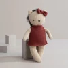 Meet Helen the Hedgehog, a soft 100% cotton knitted toy with plush detailing, embroidered features and a cosy dress. Perfect for cuddles and sensory play.