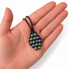 Cosmic Metal Fidgets - Cetus Rainbow Necklace features smooth stainless steel beads and a breakaway safety clasp for discreet, calming sensory fidgeting.