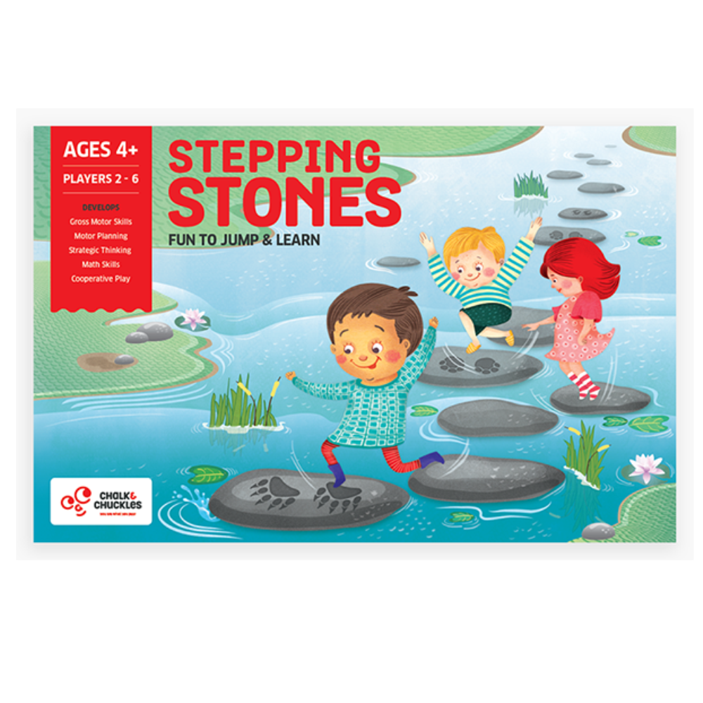 Chalk And Chuckles, Stepping Stones Game for Kids Age 4-8 Year, Outdoor and Indoor Game, Birthday Gift for Girls and Boys 4, 5, 6, 7 Years main image 1