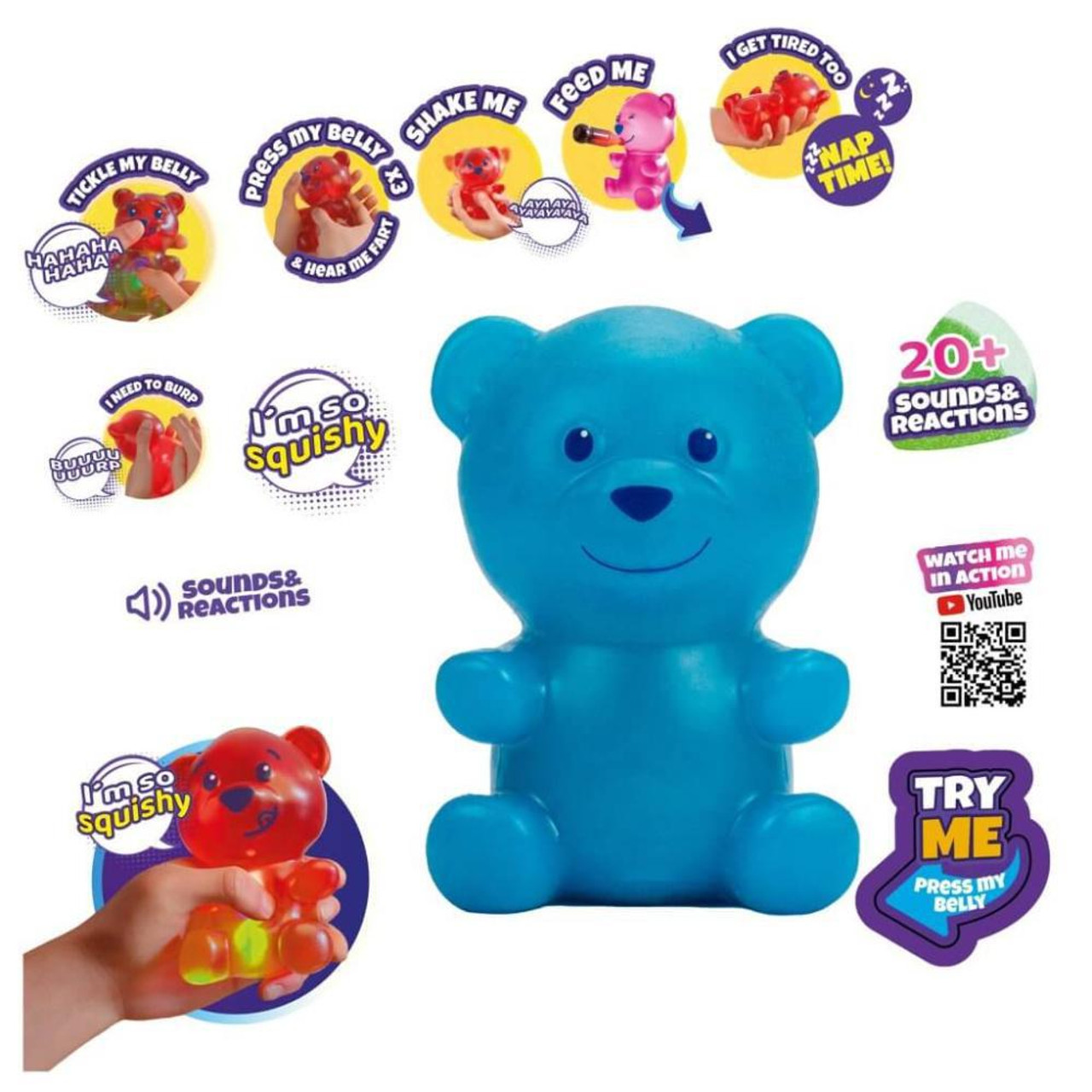 Introducing Gummymal, the hilarious interactive gummy bear toy! 🐻🤣