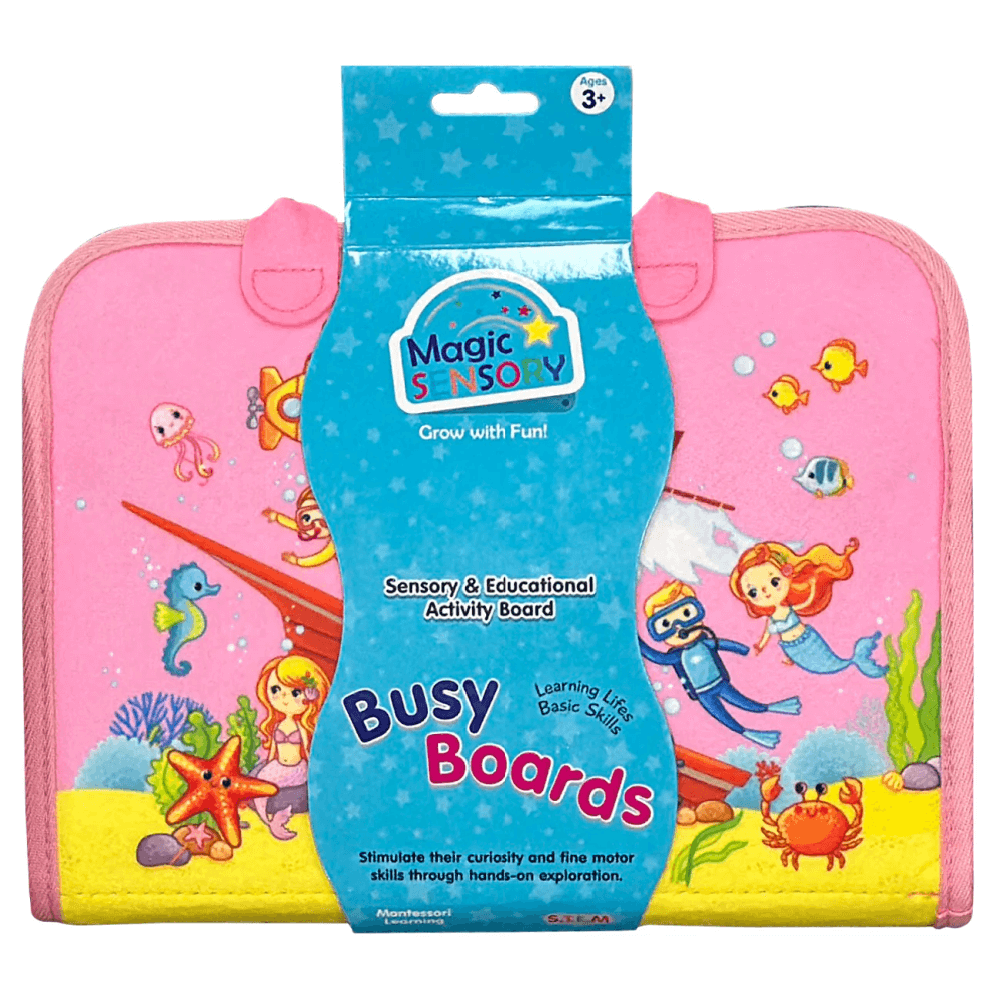 Busy Board Pink I Activity Learning Toy For Toddlers
