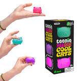 The groovy gratifying Nee-Doh is now available as a teenie cool cat! Squeeze it, pull it, smush it. However you squish it, this fun dough-filled animal it always returns to its original shape.