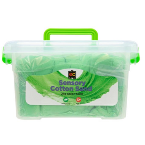 Sensory Cotton Sand 2kg Green is a fun & exciting sensory activity for children that can be can be stretched, squeezed, pulled apart & moulded