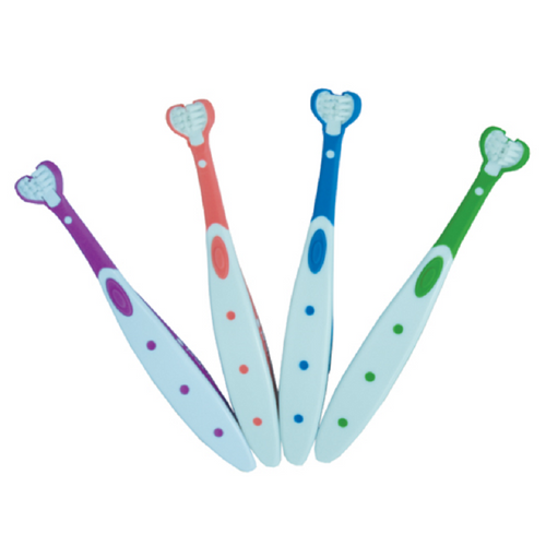 Surround Three-Sided Toothbrush - Child Size surrounds all tooth surfaces simultaneously making brushing quicker and easier. Sensory Store Melbourne.