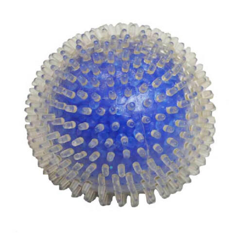 Squishy and squashy Atomic Bead Stress Ball. Spiky outer rubber casing over beads. Great tactile addition to your sensory box