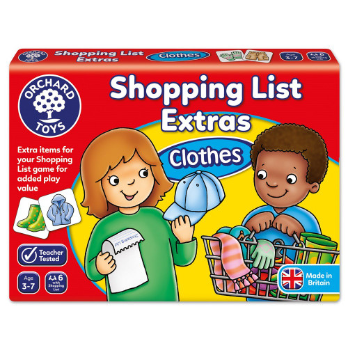 Orchard Toys - Shopping List Extras - Clothes pack is great to teach children about dressing for different seasons from spring to winter.