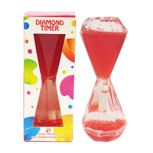 Watch the colourful droplets drip down the Sensory Sensations - Diamond Liquid Timer and then flip it over when the it's full to start again!