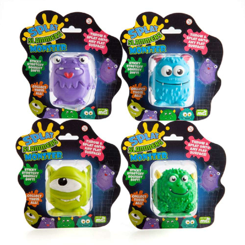 Throw onto a flat surface and watch your Monster Splat Slammer go SPLAT, pick them up and splat them again!