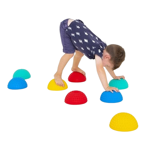 HART Foot Pod - Yellow improves balance, body awareness and co-ordination. Use the pods flat side down or up for varied levels of difficulty.