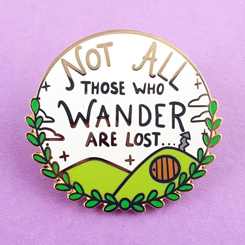 This is a lapel pin for the wanderers and all those who know that the journey is far more important than the destination.
