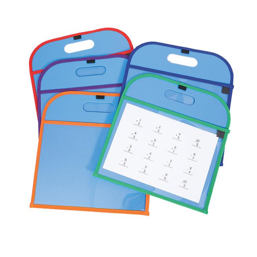 Elizabeth Richards - Write n Wipe Pocket Board Set of 5 features a rigid backing to provide a stable work surface wherever you choose to work.