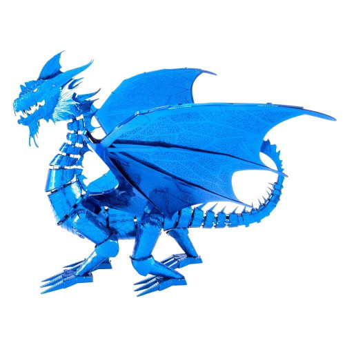 Make a BIG impression with premium models. Metal Earth - ICONX - Blue Dragon is a 3 sheet model it offers a larger size & enhanced details.