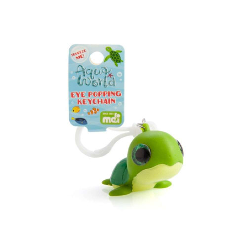 A super cute Turtle Eye Popper Keychain with big sparkly eyes - give it a loving squish and see its eyes pop right out! A fun little fidget.