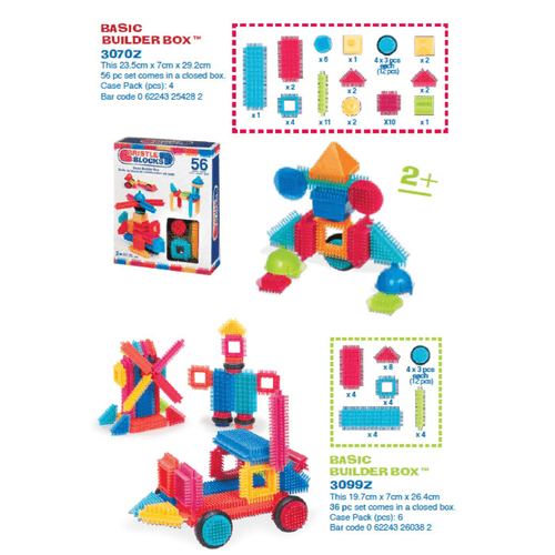 Bristle Blocks 56 Piece set are fun, easy to join and are a great long lasting toy with an infinite amount of creative building possibilities.