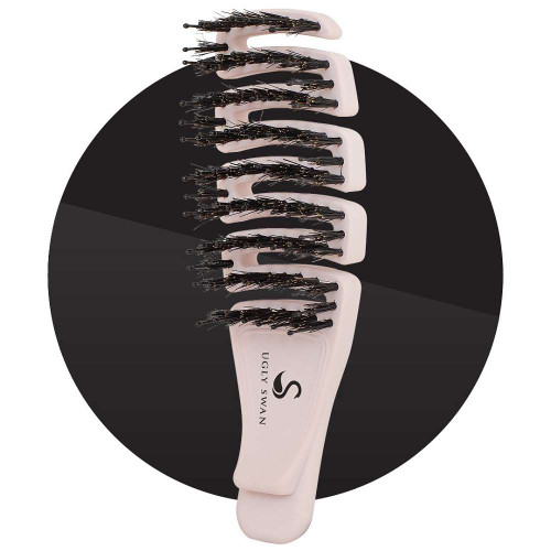 Ugly Swan Scream-Free Hair Brush Palm Flexi Wild - Flamingo is ideal for long, curly, fine or thick hair. Simple to use - the brush does the hard work for you!