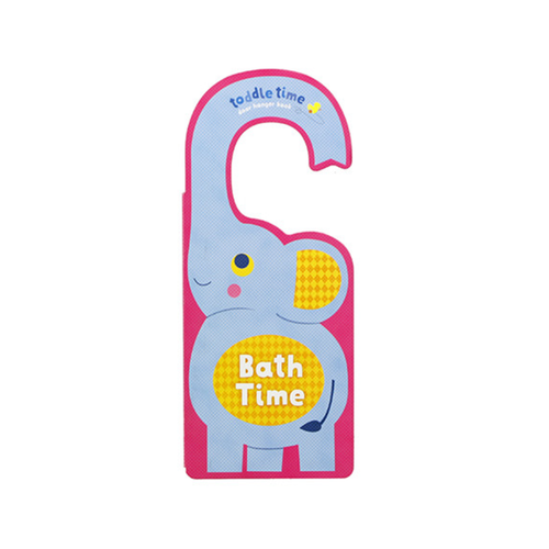 It's bath time! Follow elephant as he gets ready to have a bath. Toddle Time Door Hanger Book - Bath Time is perfect for teaching toddlers about bath time.