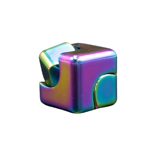 Metal Spinning Cube - Oil Slick