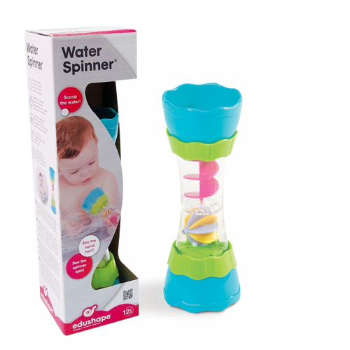 Water Spinner is a new spin on water play! When water flows into the tube’s centre space, it sets the spinner and the spiral in motion. Super bath time fun!