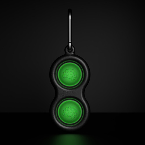 Set your mind aglow with this fascinating little Fat Brain - Simpl Dimpl Keychain Glow In The Dark, the perfect take anywhere fidget!