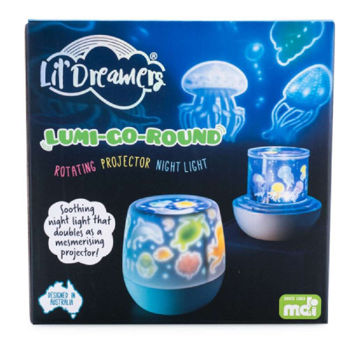 Lil Dreamers Lumi-Go-Round Ocean Rotating Projector Light includes three different films for a variety of fun projections each day!