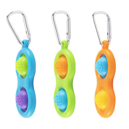 Fat Brain - Simpl Dimpl Keychain Bright - one glance thrills the eyes, one touch and the fingers can't stop pushing, poking, and popping!