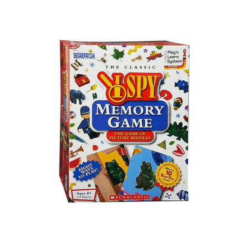 I Spy Memory Game combines beautiful photographs, familiar objects and rhyming riddles to create brain teasing puzzles.