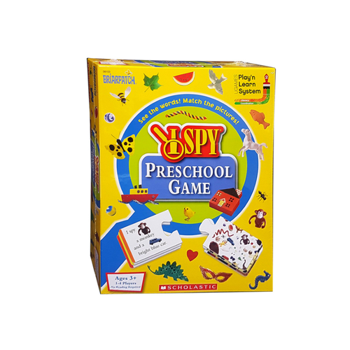 I Spy Preschool Game helps children develop matching, rhyming, develop visual discrimination and to 'read' pictures.