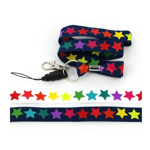 Lanyard Print - Stars is perfect for holding your fidgets, keys, ID, communication cards & so much more - right within convenient reach.