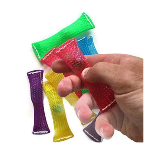 Marble Mesh Fidget is great for those with sensory input needs as the marble can be moved repetitively from end to end.