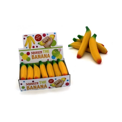 This silly Squeeze banana is a perfect addition to your sensory box. Great for strengthening hands and fingers, as well as relieving stress.