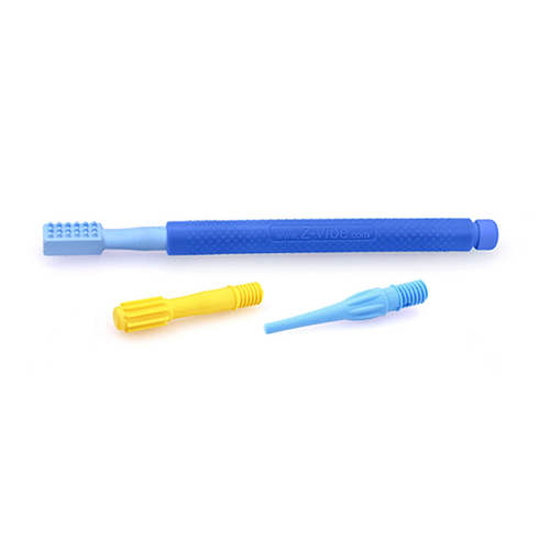 ARK Z-Vibe Carry Kit includes: 1 Z-Vibe® handle (royal blue), 1 Probe Tip, 1 Preefer Tip, and 1 Fine Tip, all in a convenient storage case.