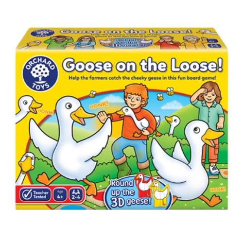 Watch out! There's a Goose on the Loose! Orchard Toys - Goose on The Loose is a fun, colour-matching board game for all the family!