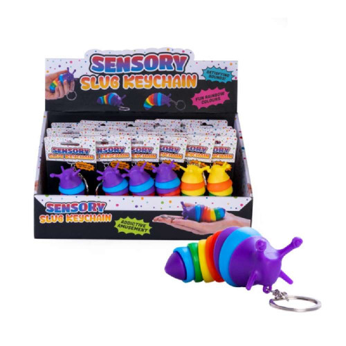 Wiggle your way through the day with this super cute Sensory Slug Keychain companion!