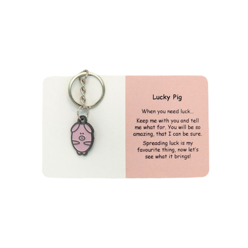 Each Little Joys Keyring - Lucky Pig has been created by Amelie who is hoping to make a positive difference to people with mental health challenges.